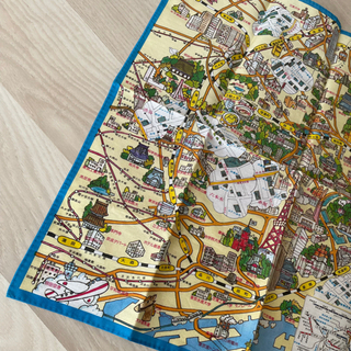 絵地図ハンカチ 東京の画像