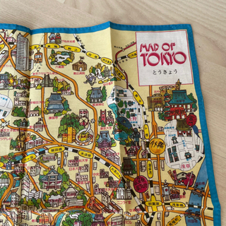 絵地図ハンカチ 東京の画像