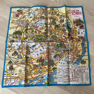 絵地図ハンカチ 東京