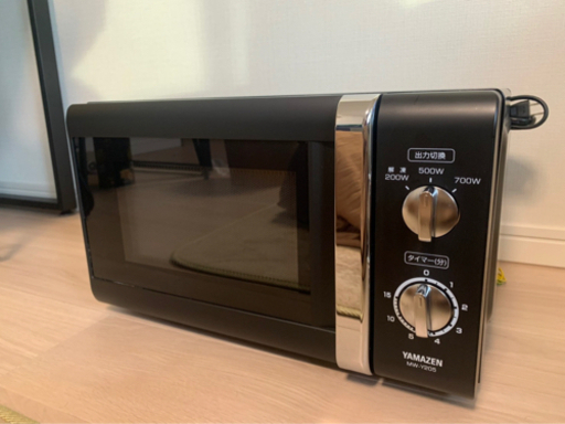 【説明書付き】ヤマゼン MW-Y205/60Hz 電子レンジ　ブラック