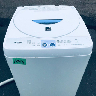 ①1055番 SHARP✨全自動電気洗濯機✨ES-55E5-KB‼️