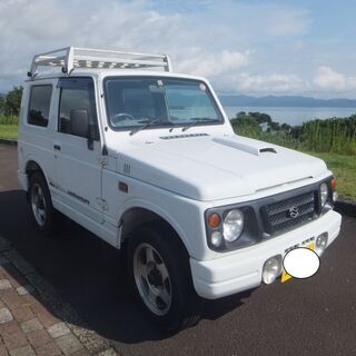 スズキ　ジムニー　希少な白のJA22型　車検も長く、すぐに乗れます！