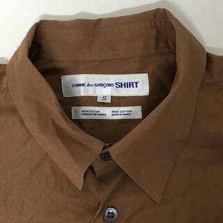 ⭕⭕⭕NY1/70 COMME DES GARONS SHIRT コム デ ギャルソン シャツ 長袖 シャツ 茶色 ブラウン S サイズ⭕⭕⭕の画像