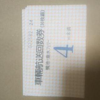 鴨池～垂水フェリー回数券。車輌航送回数券の画像