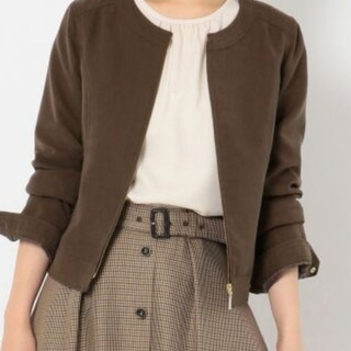 エニィスィス　ノーカラージャケット　ブラウン　の画像