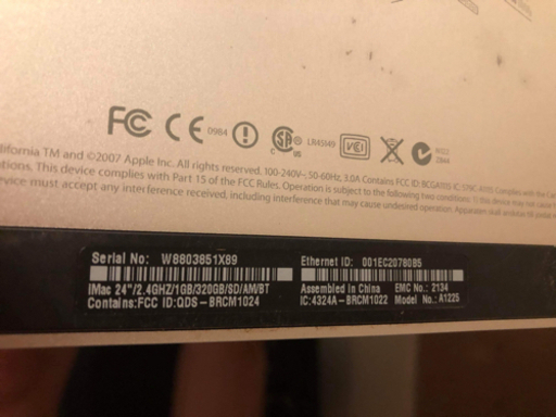 Apple IMAC A1225