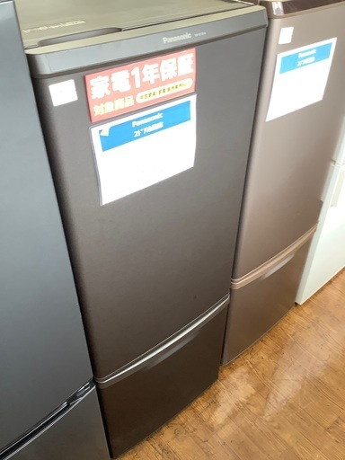 【一年保証付き】2ドア冷蔵庫 Panasonic 2019年製 168L入荷しました