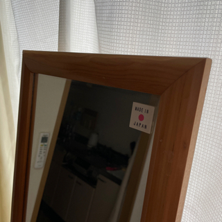 スタンド全身鏡　木製フレームの画像