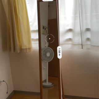 スタンド全身鏡　木製フレームの画像