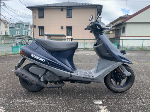 スズキ アドレス V100 原付 2種 スクーター 2スト 実動 書類 鍵あり 型式CE11A