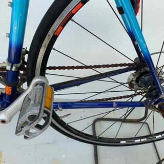 自転車　15万円で以前購入　現状動作不可　ロードバイク　青の画像