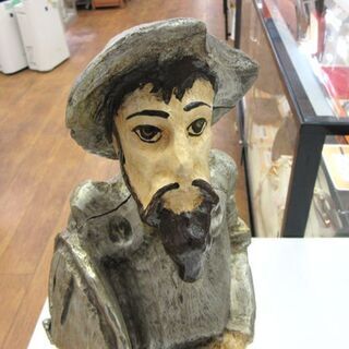 木彫り OURO スペイン製 ワインボトルホルダー ボトル入れ 騎士 高さ52cm オブジェ 札幌 厚別店の画像