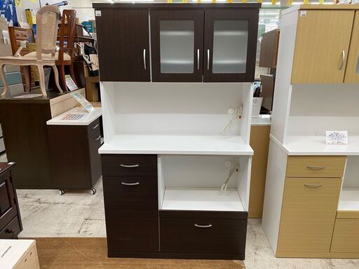 美品さん！【愛品館 江戸川店】一生紀　ISSEIKI 　キッチンボード　食器棚　ID:151-007165-007　配送可　代引き配送可
