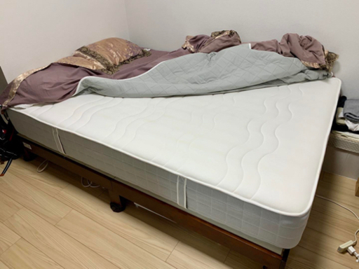 【取引完了】IKEA ダブルベッド スプリングマットレス