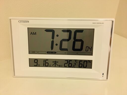 CITIZEN デジタル電波時計　掛置兼用　環境アラーム機能付き