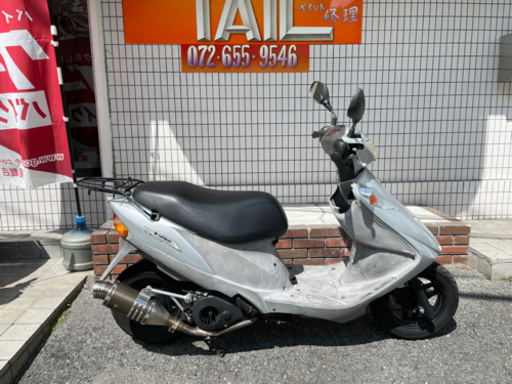 ★8万円　アドレスV125G セル1 実働車★スズキ　マフラーカスタム！小型　スクーター
