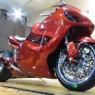 スズキ ハヤブサ GSX-1300R Ａ1111 フルカスタム ロンスイ コンポーネンツ ベガ C&Sカスタム製8インチロング ショーカー 実働 札幌発の画像