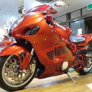 スズキ ハヤブサ GSX-1300R Ａ1111 フルカスタム ロンスイ コンポーネンツ ベガ C&Sカスタム製8インチロング ショーカー 実働 札幌発の画像