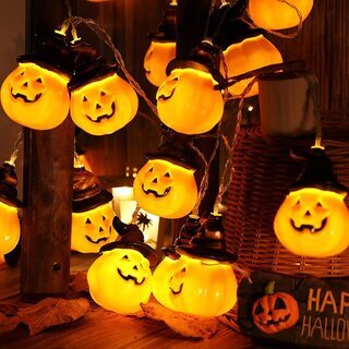 ハロウィン 装飾 飾り パンプキンライト 5m 20球 かぼちゃライト