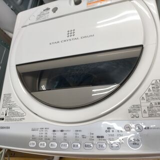 G4989　洗濯機　分解清掃済み　東芝　AW-60GM　6㎏　2014年製　半年保証付き　送料A　生活家電　札幌　プラクラ南9条店　カード決済可能