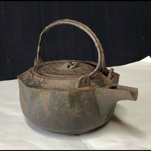 e969 銚子 鉄製 合わせ箱 酒注 酒器 古美術 鉄瓶 骨董品 茶道具