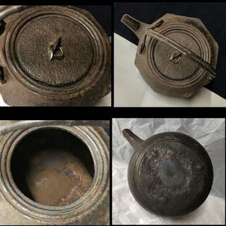 e969 銚子 鉄製 合わせ箱 酒注 酒器 古美術 鉄瓶 骨董品 茶道具の画像