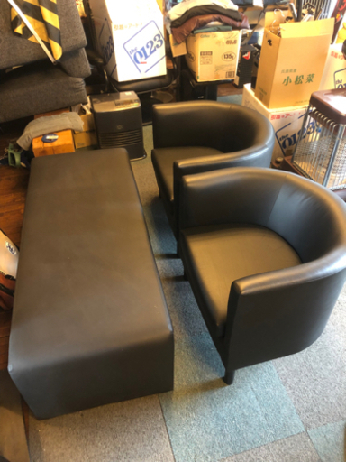 ソファー　セット　黒