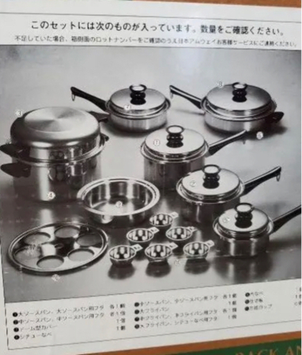 新品未使用　アムウェイ鍋 20ピースセット　 Amway Queen IH対応