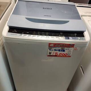 ☆中古 激安！！￥19,000ー＞17000値下げ！！HITACHI　日立　7kg洗濯機　BEATWASH　2017年製　BW-V70B型　幅58cmｘ奥行59cmｘ高さ98cm　【BBI142】