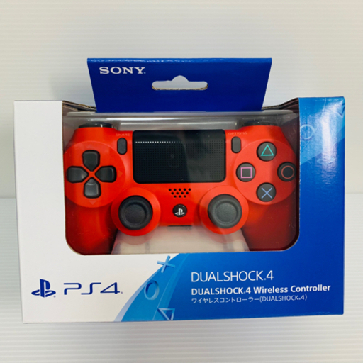 PS4 ワイヤレスコントローラー 純正 デュアルショック4 プレステ レッド 赤