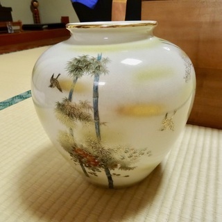 九谷焼 壺 花瓶 ◆ 木箱入り の画像