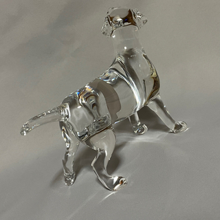 新品】バカラ 犬 ラブラドール 大型 動物 置物 バカラ 漆黒の犬 大型