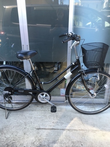 美品　ブラック　26インチ　外装6段　オートライト　ステンレスリム