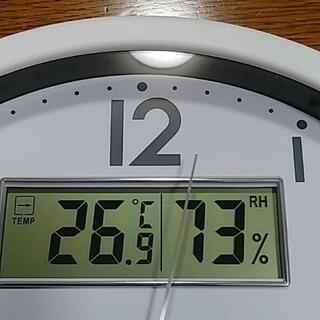 壁掛け温度湿度カレンダー時計の画像