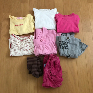 女の子女児95〜100トップス長袖ワンピースショートパンツタイツ
