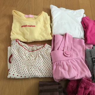 女の子女児95〜100トップス長袖ワンピースショートパンツタイツの画像