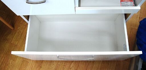 ニトリ キッチンボード 幅80×奥行41×高さ181cm コパン ホワイト 食器棚 レンジボード 上下セパレート 白 NITORI 札