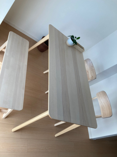 IKEA リーサボー　ダイニングテーブル、チェア×2、ベンチ×1