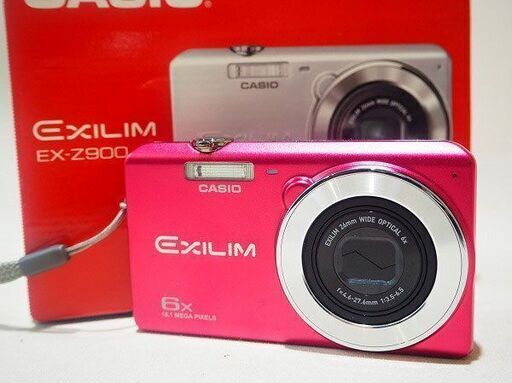 【苫小牧バナナ】CASIO/カシオ EX-Z900RD EXILIM コンパクトデジタルカメラ レッド プレミアムオート機能搭載 1610万画素 動作OK♪