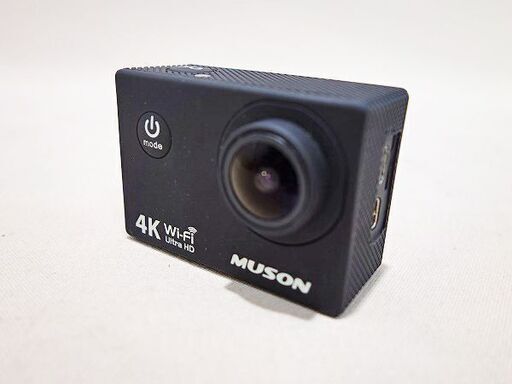 【苫小牧バナナ】MUSON/ムソン 4K Ultra HD Wi-Fi アクションカメラ ケース付き 動作品♪