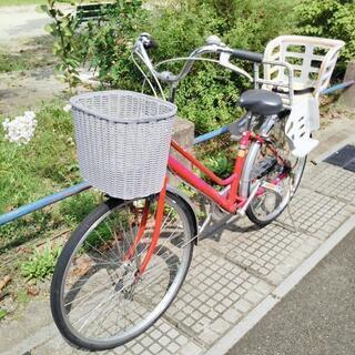 【値下げ中】ママチャリ　３段変速　子供乗せ自転車　26インチ