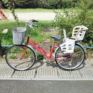 【値下げ中】ママチャリ　３段変速　子供乗せ自転車　26インチの画像