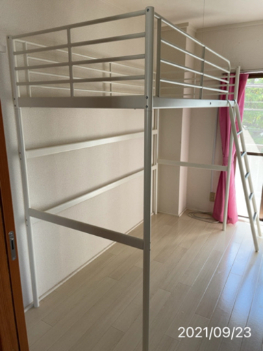 IKEA スヴェルタ　ロフトベッド(白)  90×200cm