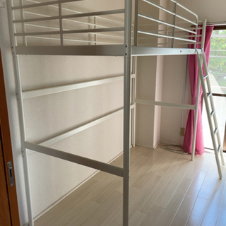 SVÄRTA スヴェルタ ロフトベッドフレーム, シルバーカラー, 90x200 cm - IKEA