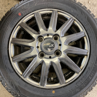 🌈155/65R13 7分山中古スタッドレスアルミセットの画像