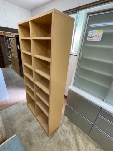 【リサイクルサービス八光　田上店　配達・設置OK】ナチュラル木目　本棚