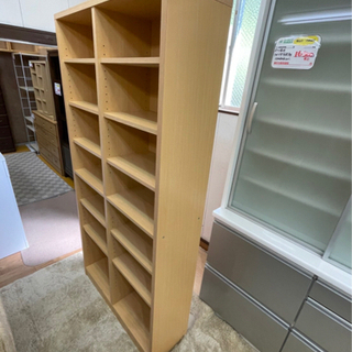 【リサイクルサービス八光　田上店　配達・設置OK】ナチュラル木目　本棚の画像