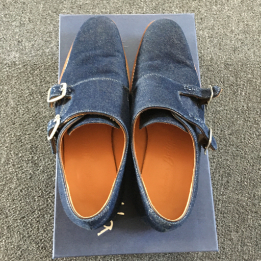 ポルペッタ　ダブルモンク　デニム　39 1/2