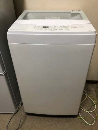 【値下げ】2019年製 ニトリ 6.0kg全自動洗濯機 使用歴半年 ガラス蓋 ホワイト NTR60 (CD:8504141) 説明書あり