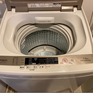 AQUA アクア AQW-GV700E(W) [全自動洗濯機 ガラストップシリーズ 7kg ホワイト]の画像
